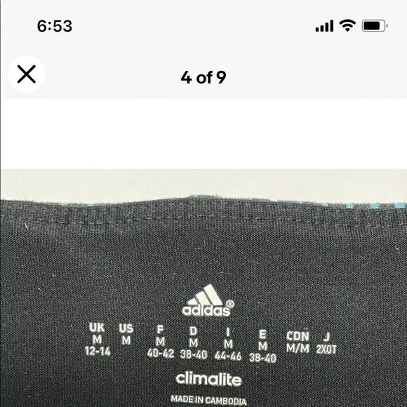 Adidas Womens Capri Pants Climalite Size M Multicolor Workout Athletic Gym Yoga - Picture 4 of 9